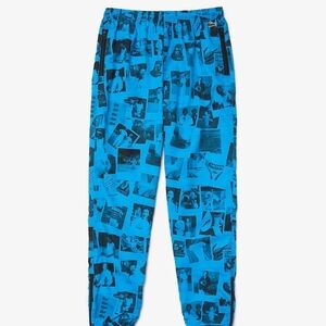 Blue Graphic Print Joggers